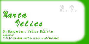 marta velics business card